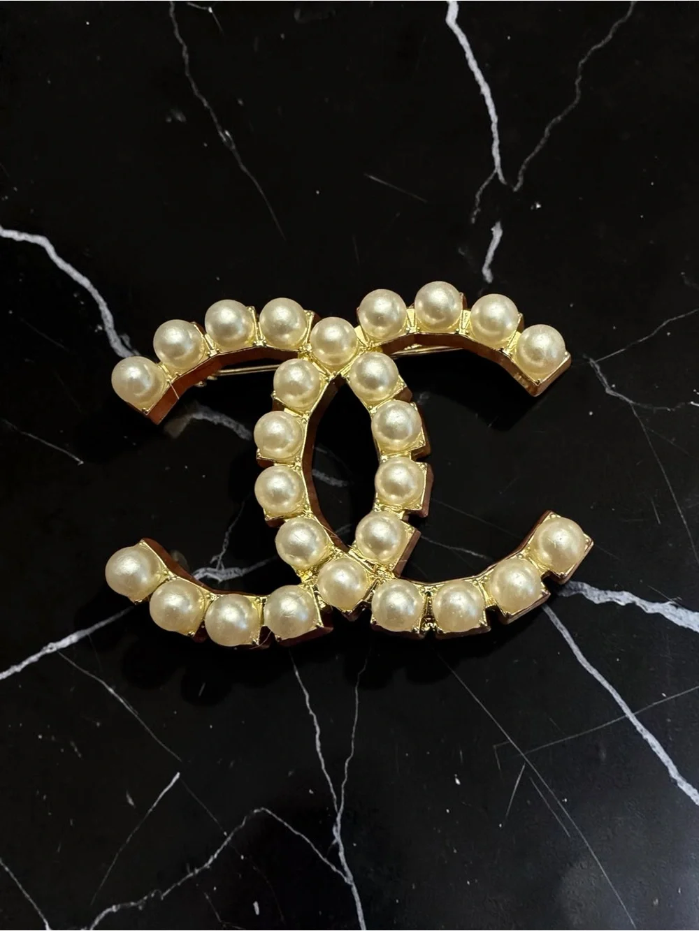 Chanel Pearl zipper made into brooch